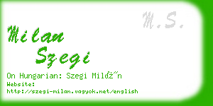 milan szegi business card